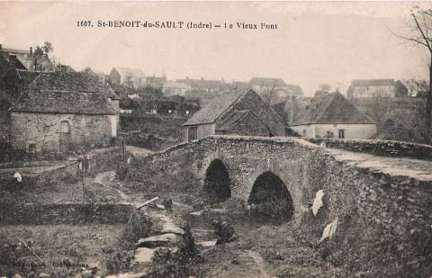 Historische afbeelding gekoppeld aan Ansichtkaart van de Romeinse Brug - rond 1950